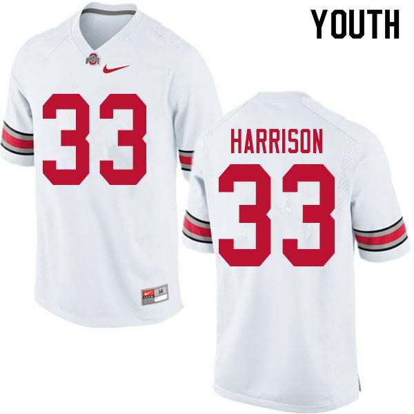 Youth Nike Ohio State Buckeyes Zach Harrison #33 White College Football Jersey October XCE01Q1S