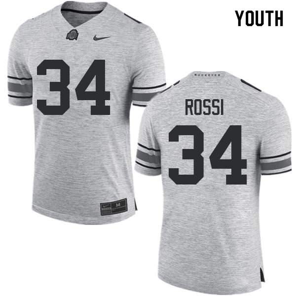 Youth Nike Ohio State Buckeyes Mitch Rossi #34 Gray College Football Jersey In Stock BUY36Q2Q