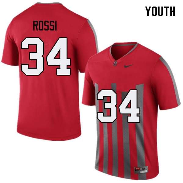 Youth Nike Ohio State Buckeyes Mitch Rossi #34 Throwback College Football Jersey April BHE84Q2O
