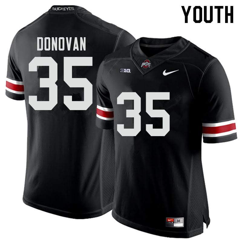 Youth Nike Ohio State Buckeyes Luke Donovan #35 Black College Football Jersey March CWZ78Q7U