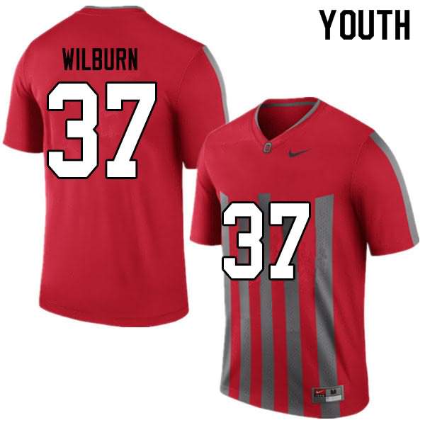 Youth Nike Ohio State Buckeyes Trayvon Wilburn #37 Throwback College Football Jersey Athletic NRR35Q4P