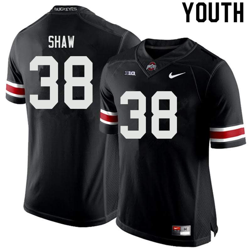 Youth Nike Ohio State Buckeyes Bryson Shaw #38 Black College Football Jersey May YNG78Q6M