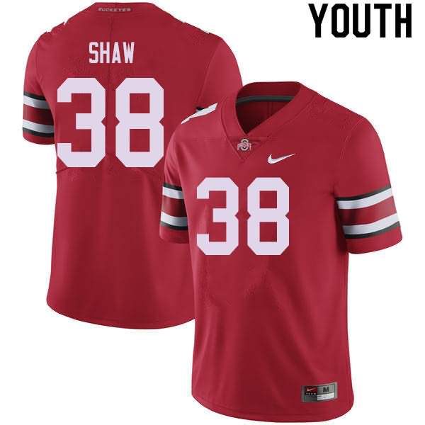 Youth Nike Ohio State Buckeyes Bryson Shaw #38 Red College Football Jersey For Sale RJX45Q7N