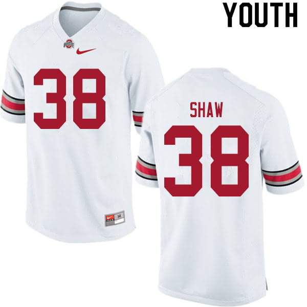 Youth Nike Ohio State Buckeyes Bryson Shaw #38 White College Football Jersey Restock QJO22Q2H