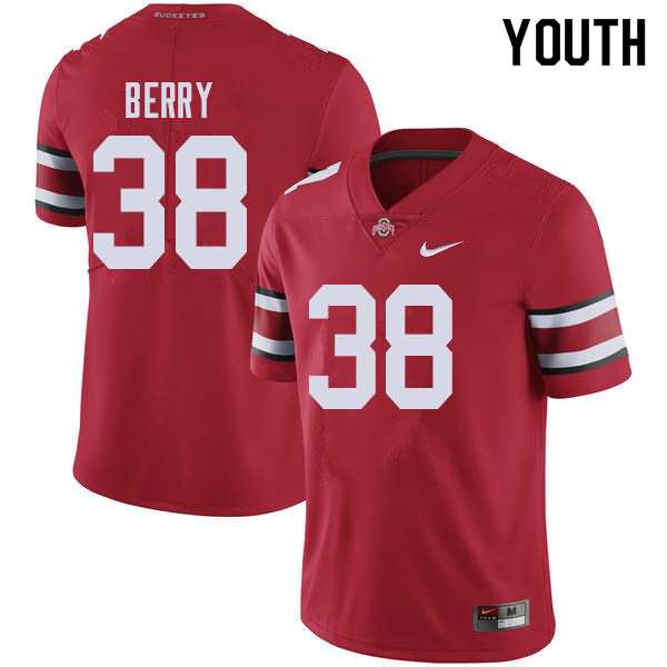 Youth Nike Ohio State Buckeyes Rashod Berry #38 Red College Football Jersey October EFC82Q7D
