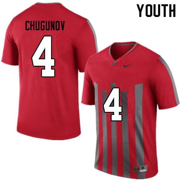 Youth Nike Ohio State Buckeyes Chris Chugunov #4 Throwback College Football Jersey On Sale GOS46Q8A