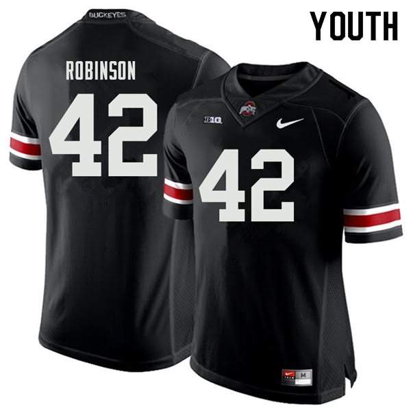 Youth Nike Ohio State Buckeyes Bradley Robinson #42 Black College Football Jersey High Quality UQX31Q5S