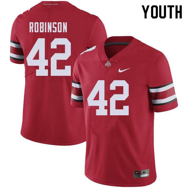 Youth Nike Ohio State Buckeyes Bradley Robinson #42 Red College Football Jersey Hot Sale LHN20Q1J