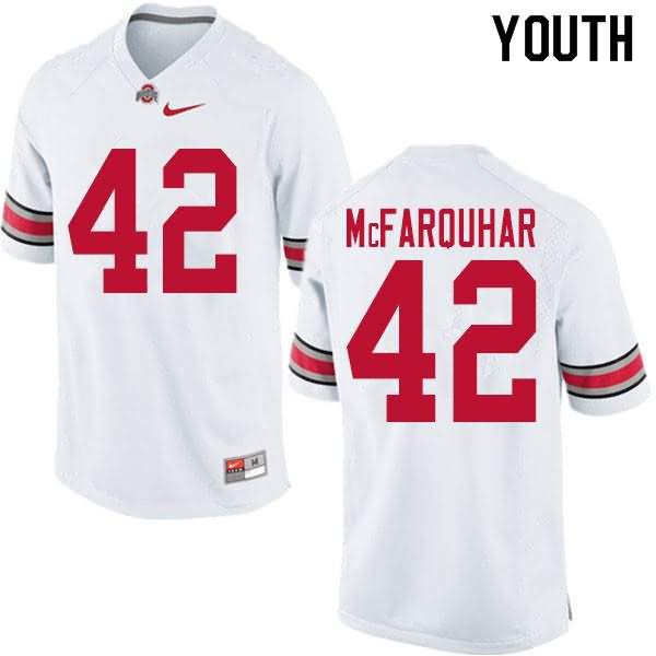 Youth Nike Ohio State Buckeyes Lloyd McFarquhar #42 White College Football Jersey Athletic ONY40Q8Q