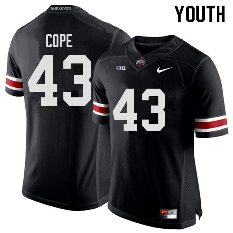 Youth Nike Ohio State Buckeyes Robert Cope #43 Black College Football Jersey High Quality UUA48Q8F