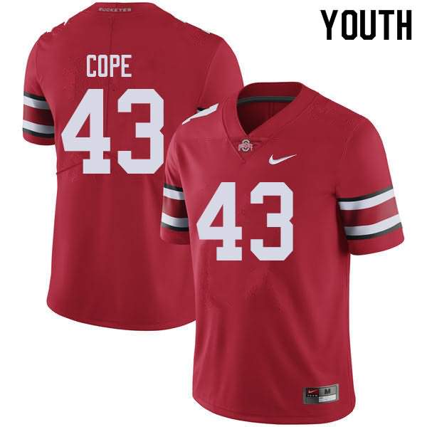 Youth Nike Ohio State Buckeyes Robert Cope #43 Red College Football Jersey Trade SDK08Q3X