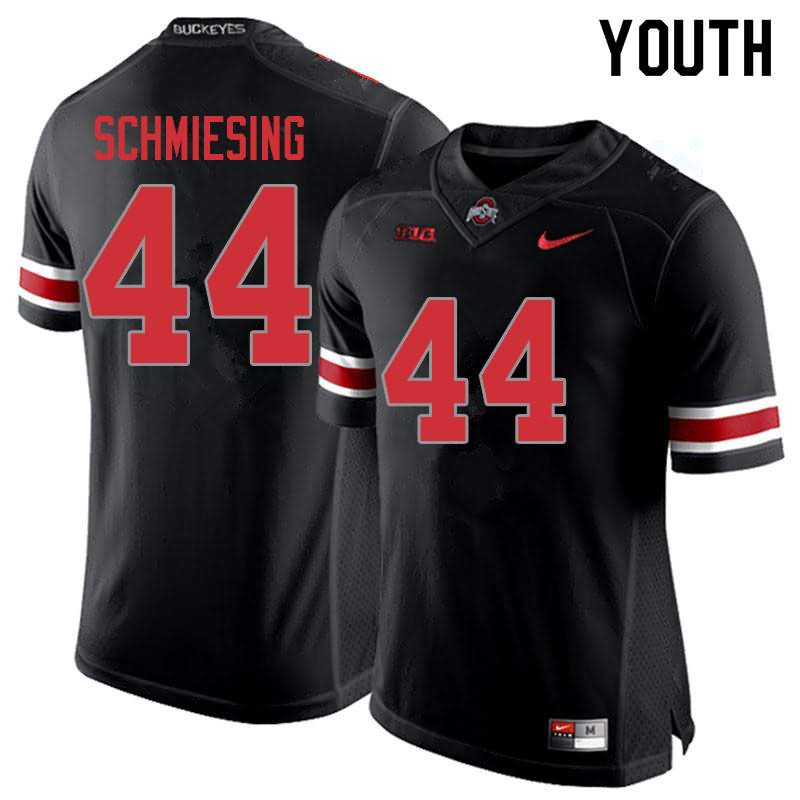 Youth Nike Ohio State Buckeyes Ben Schmiesing #44 Blackout College Football Jersey March MAZ82Q1F