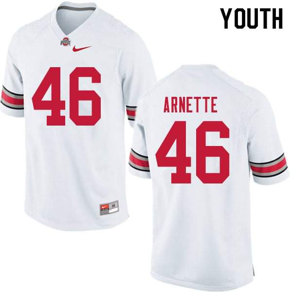 Youth Nike Ohio State Buckeyes Damon Arnette #46 White College Football Jersey Real OBQ77Q3P