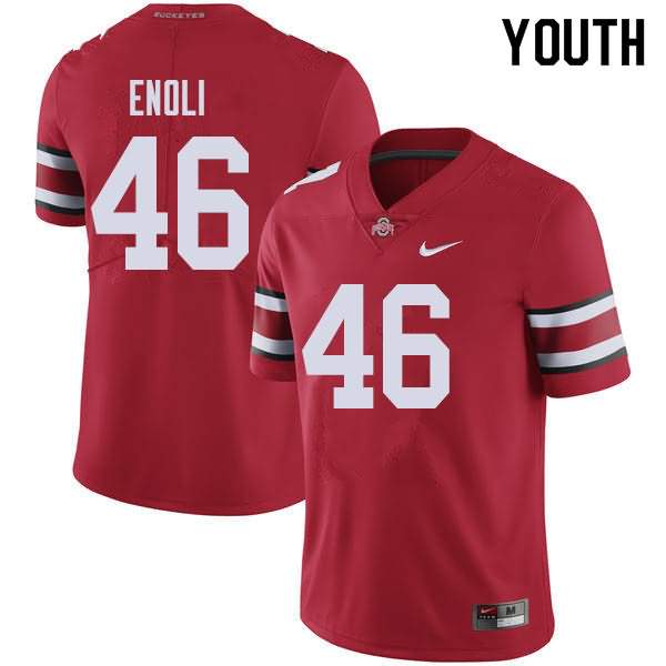 Youth Nike Ohio State Buckeyes Madu Enoli #46 Red College Football Jersey Official DWX27Q7T