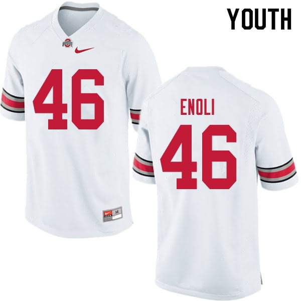 Youth Nike Ohio State Buckeyes Madu Enoli #46 White College Football Jersey April XRD84Q7Q
