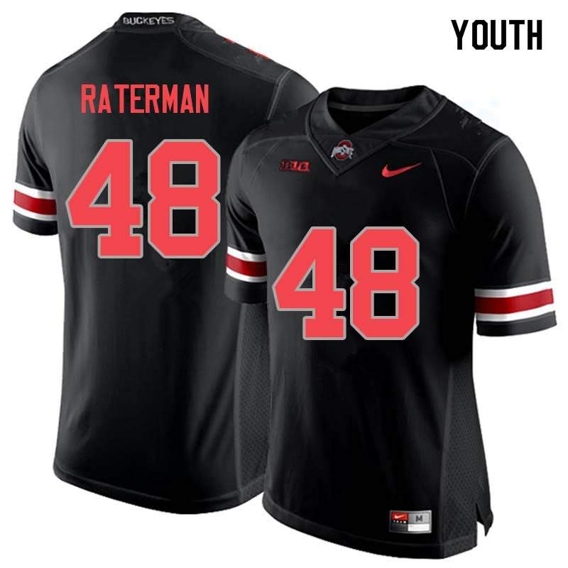 Youth Nike Ohio State Buckeyes Clay Raterman #48 Blackout College Football Jersey In Stock XRR26Q1M