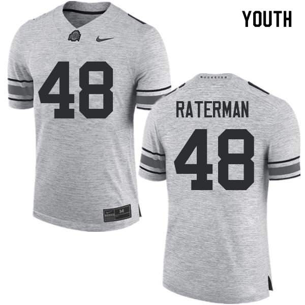 Youth Nike Ohio State Buckeyes Clay Raterman #48 Gray College Football Jersey Designated ERN85Q2R