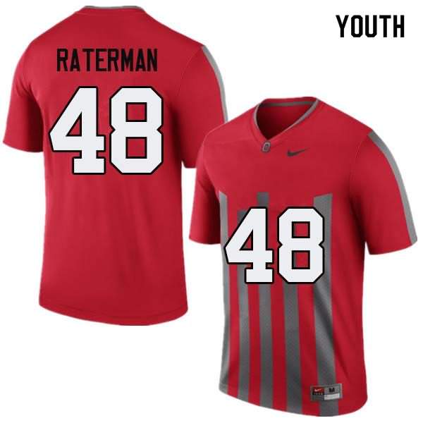 Youth Nike Ohio State Buckeyes Clay Raterman #48 Throwback College Football Jersey Trade AMA02Q4X