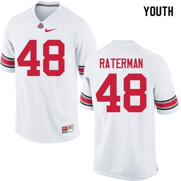 Youth Nike Ohio State Buckeyes Clay Raterman #48 White College Football Jersey New Release LYJ37Q5C