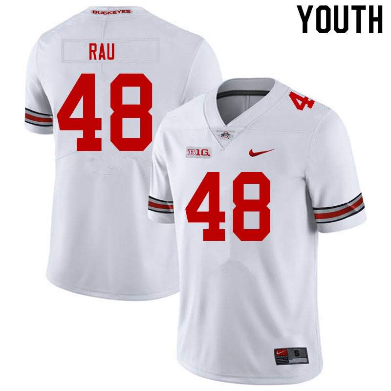 Youth Nike Ohio State Buckeyes Corey Rau #48 White College Football Jersey Latest XKO14Q0A