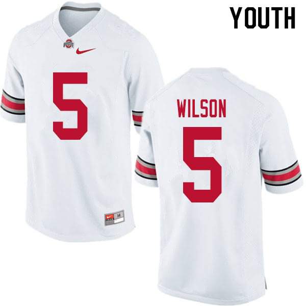 Youth Nike Ohio State Buckeyes Garrett Wilson #5 White College Football Jersey Lifestyle XXF36Q2M