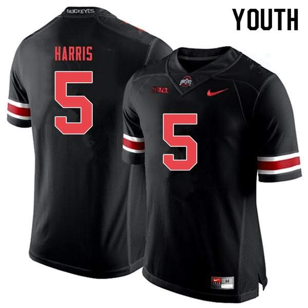 Youth Nike Ohio State Buckeyes Jaylen Harris #5 Black Out College Football Jersey New Arrival YVM30Q6F