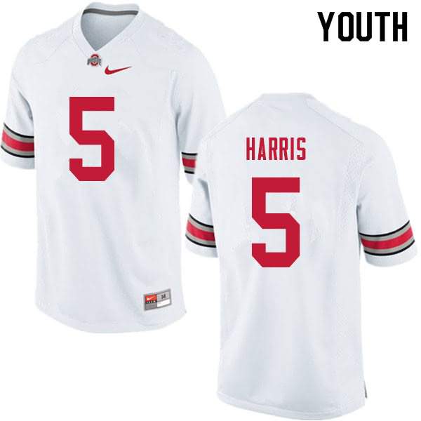 Youth Nike Ohio State Buckeyes Jaylen Harris #5 White College Football Jersey Lightweight QRC57Q3V