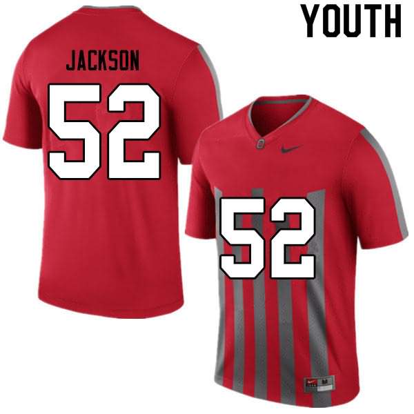 Youth Nike Ohio State Buckeyes Antwuan Jackson #52 Retro College Football Jersey Version DSK86Q2E