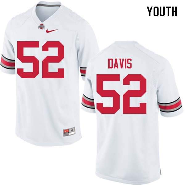 Youth Nike Ohio State Buckeyes Wyatt Davis #52 White College Football Jersey On Sale RUA37Q6O