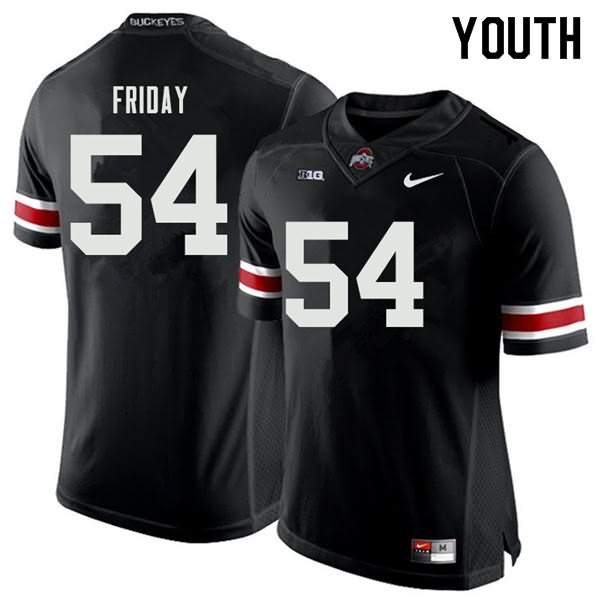 Youth Nike Ohio State Buckeyes Tyler Friday #54 Black College Football Jersey Lifestyle XKL68Q2T