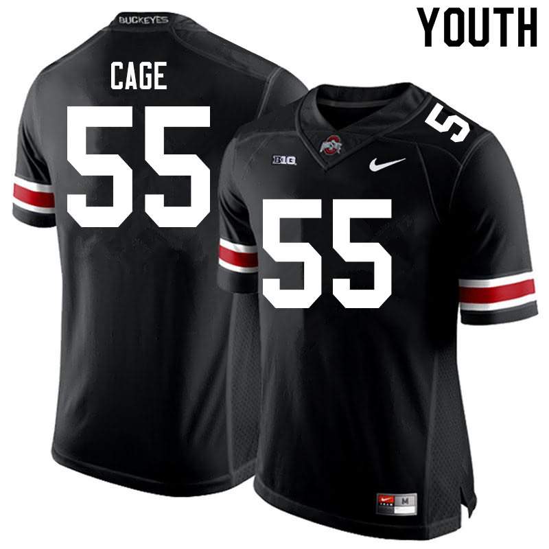 Youth Nike Ohio State Buckeyes Jerron Cage #55 Black College Football Jersey July KXW30Q0V
