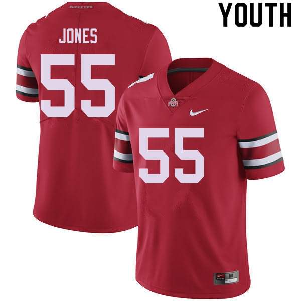 Youth Nike Ohio State Buckeyes Matthew Jones #55 Red College Football Jersey Designated SGN63Q5A