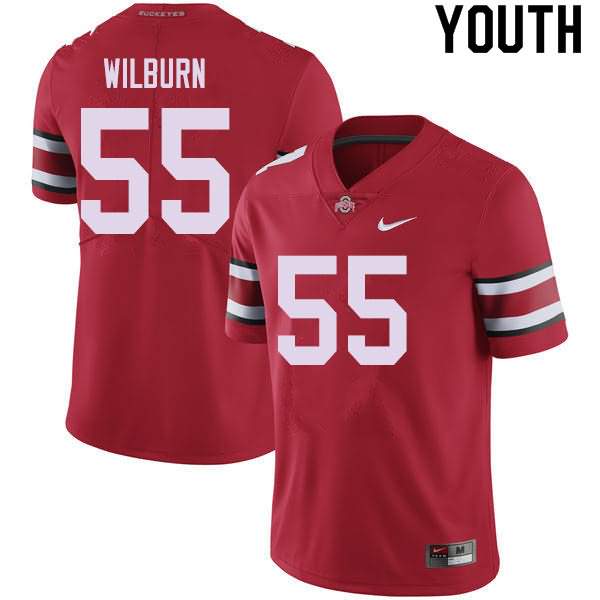 Youth Nike Ohio State Buckeyes Trayvon Wilburn #55 Red College Football Jersey Sport RFB20Q8T