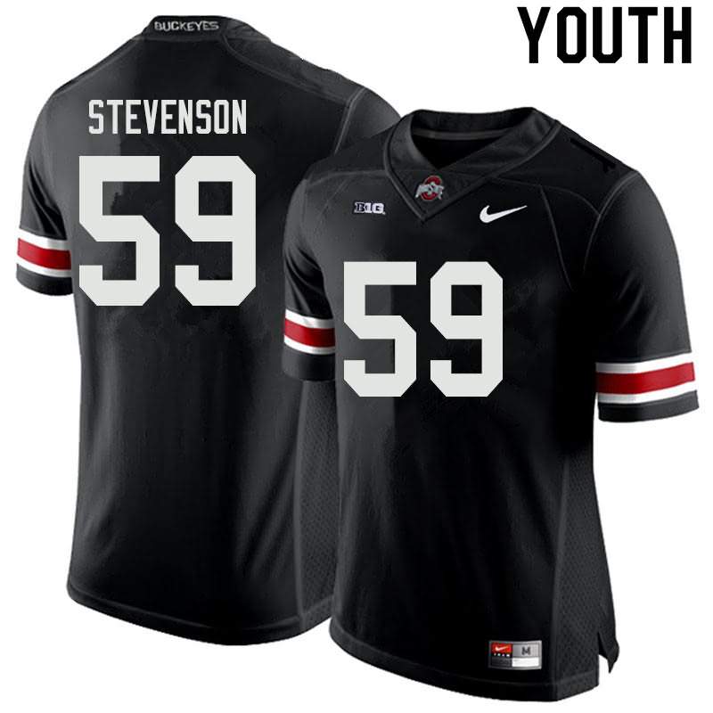 Youth Nike Ohio State Buckeyes Zach Stevenson #59 Black College Football Jersey Authentic VPZ35Q6X