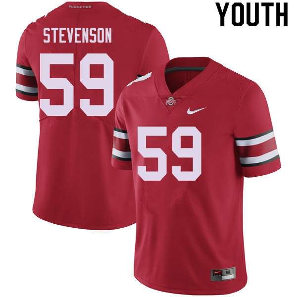 Youth Nike Ohio State Buckeyes Zach Stevenson #59 Red College Football Jersey Lifestyle WCD45Q4J