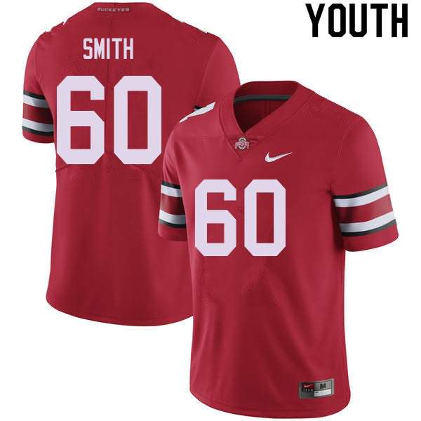 Youth Nike Ohio State Buckeyes Ryan Smith #60 Red College Football Jersey Athletic WGV33Q7V