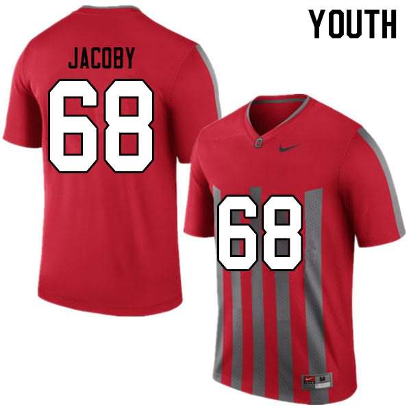 Youth Nike Ohio State Buckeyes Ryan Jacoby #68 Throwback College Football Jersey Breathable WJC60Q6G