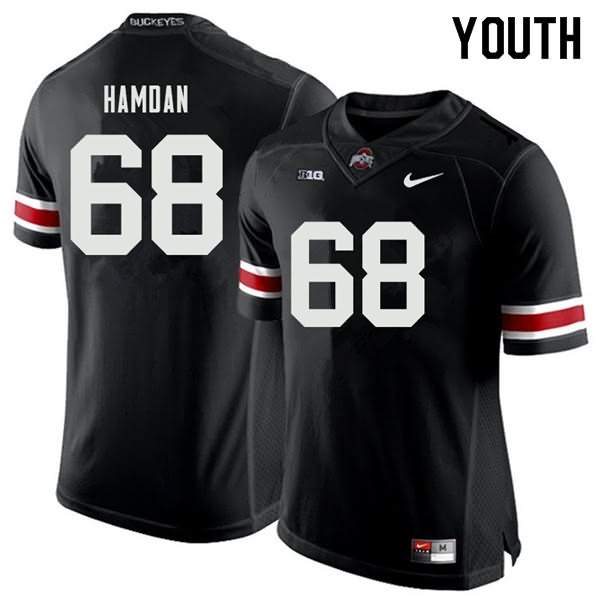 Youth Nike Ohio State Buckeyes Zaid Hamdan #68 Black College Football Jersey Hot Sale MSS53Q2Z