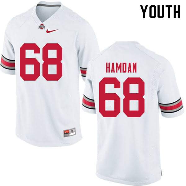 Youth Nike Ohio State Buckeyes Zaid Hamdan #68 White College Football Jersey November FBM17Q6C