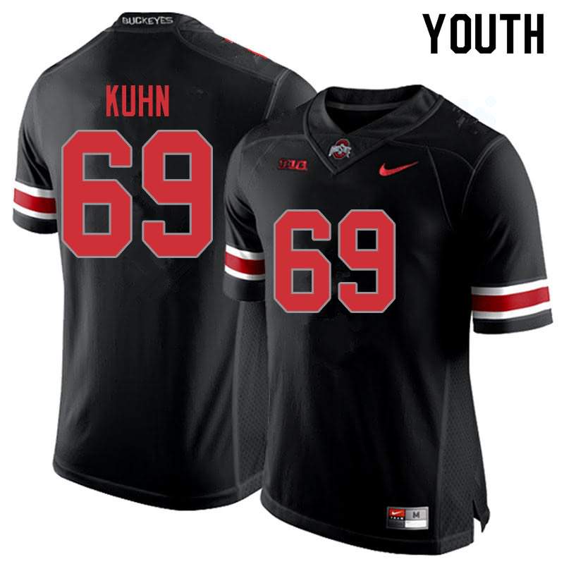 Youth Nike Ohio State Buckeyes Chris Kuhn #69 Blackout College Football Jersey March SCX17Q6Z