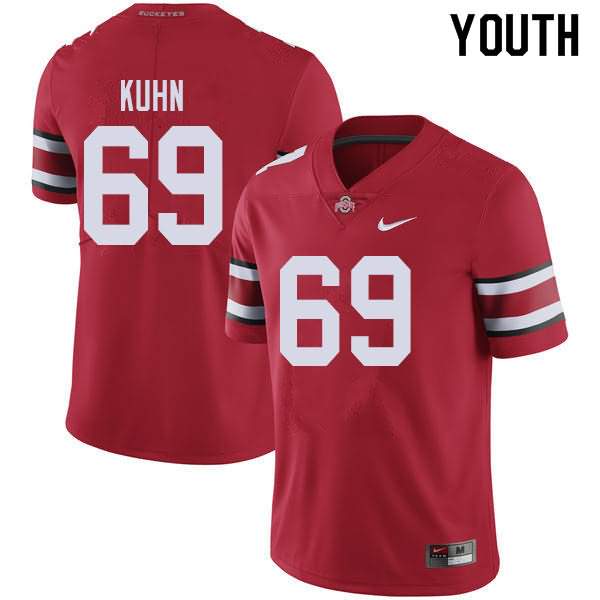 Youth Nike Ohio State Buckeyes Chris Kuhn #69 Red College Football Jersey Classic JZZ78Q1M