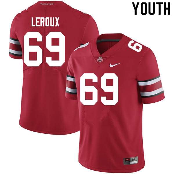 Youth Nike Ohio State Buckeyes Trey Leroux #69 Scarlet College Football Jersey Restock QVE45Q6T