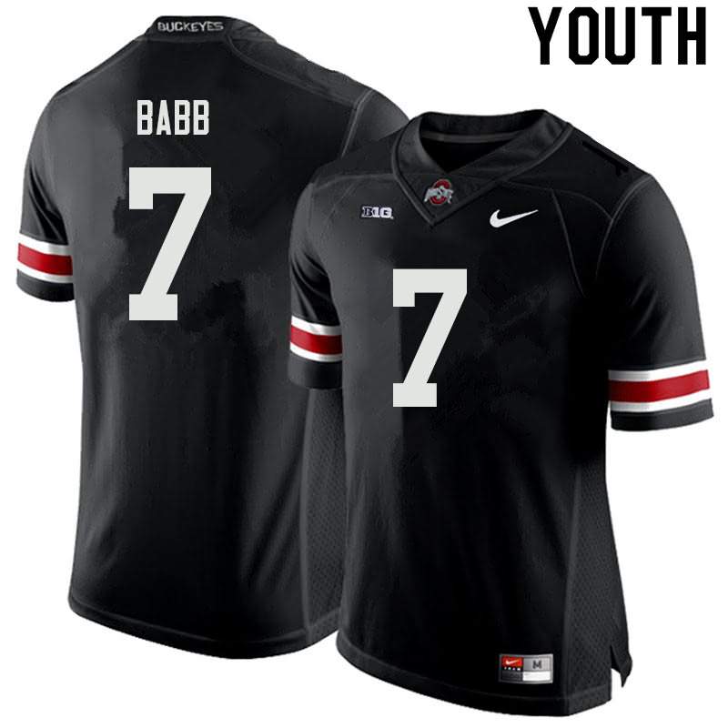 Youth Nike Ohio State Buckeyes Kamryn Babb #7 Black College Football Jersey Damping KZY84Q2W