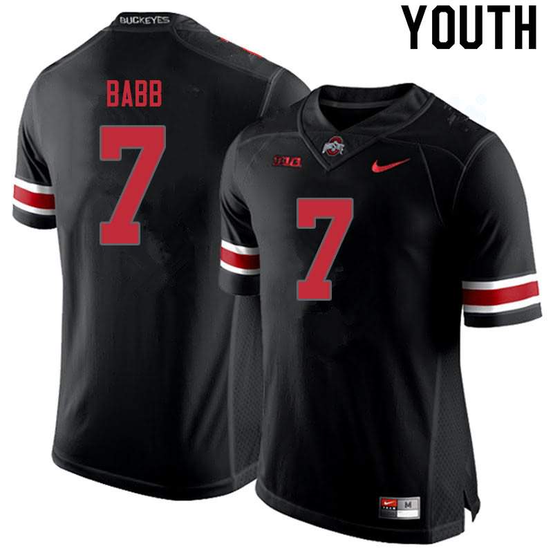Youth Nike Ohio State Buckeyes Kamryn Babb #7 Blackout College Football Jersey For Fans EEW77Q0F