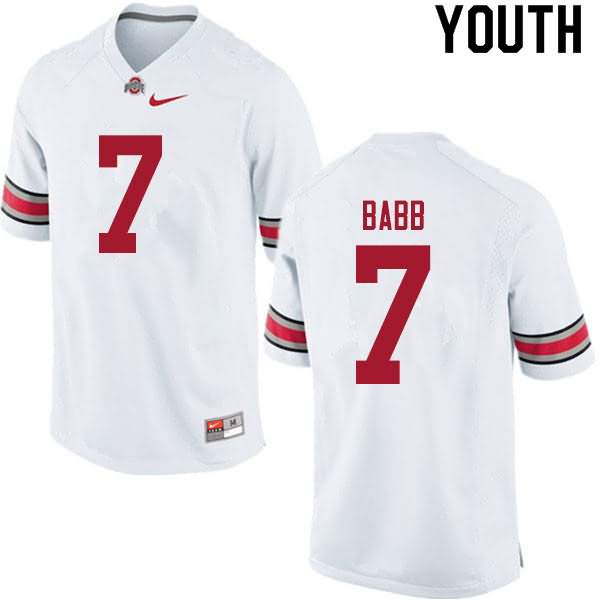 Youth Nike Ohio State Buckeyes Kamryn Babb #7 White College Football Jersey Fashion QGH42Q8E