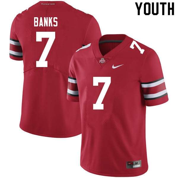 Youth Nike Ohio State Buckeyes Sevyn Banks #7 Scarlet College Football Jersey New Release MJQ33Q2X