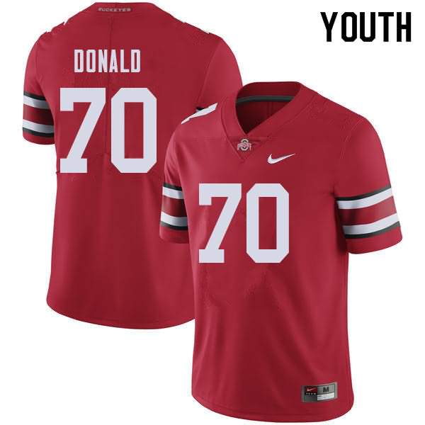 Youth Nike Ohio State Buckeyes Noah Donald #70 Red College Football Jersey September EHH63Q7O