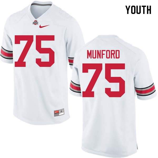 Youth Nike Ohio State Buckeyes Thayer Munford #75 White College Football Jersey Restock KMR66Q0L