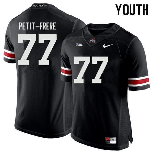 Youth Nike Ohio State Buckeyes Nicholas Petit-Frere #77 Black College Football Jersey Winter QVO30Q8O