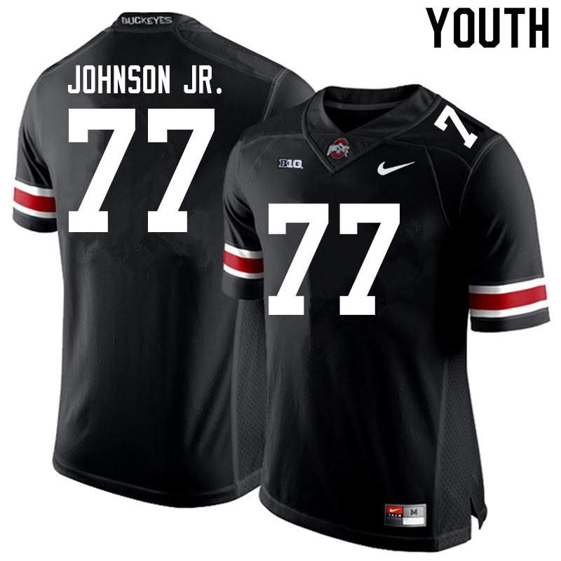 Youth Nike Ohio State Buckeyes Paris Johnson Jr. #77 Black College Football Jersey Season VZM40Q1D